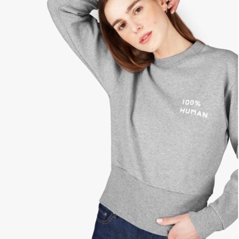 Everlane 100% Human Cropped Crewneck Sweatshirt